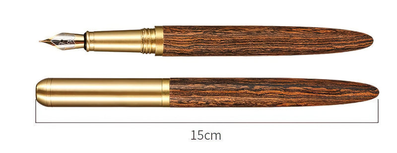 The Hemmingway  Handmade Wood and Brass Fountain Pen – WoodFountainPens