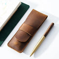 Leather Pen Holder | Handmade Leather Fountain Pen Pouch