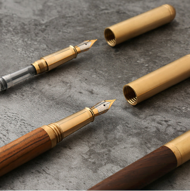 The Hemmingway | Handmade Wood and Brass Fountain Pen