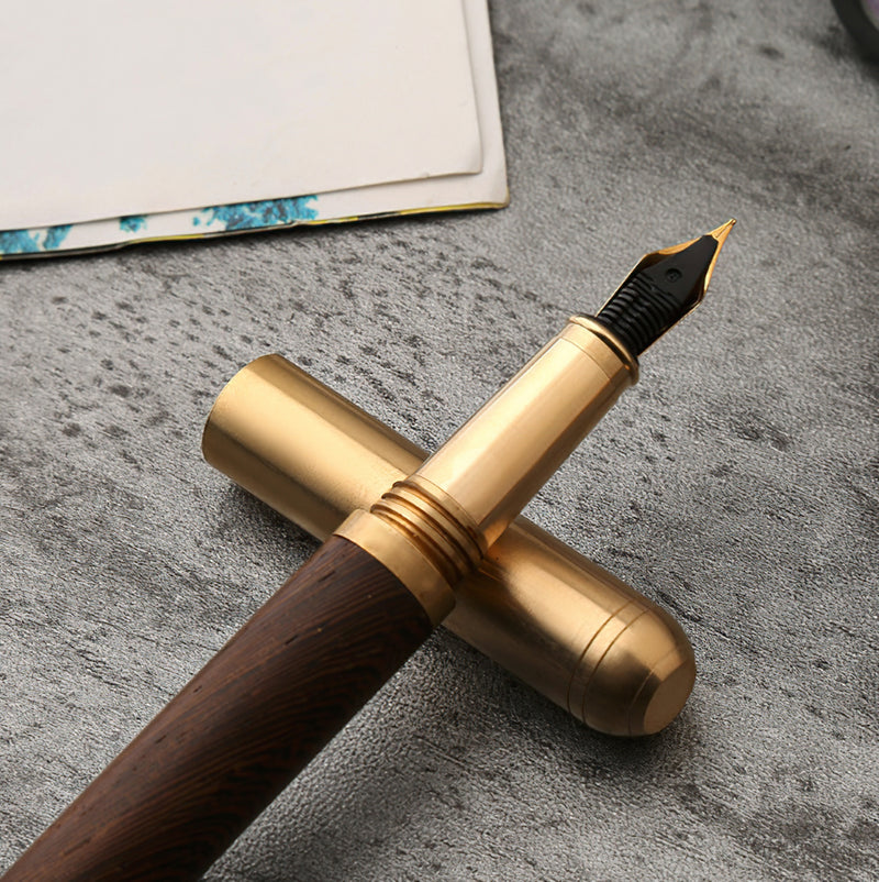 The Original Vintage Brass and Wood Fountain Pen – Frederick 𝔉 Fölsch